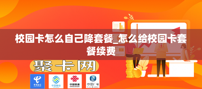 校园卡怎么自己降套餐_怎么给校园卡套餐续费