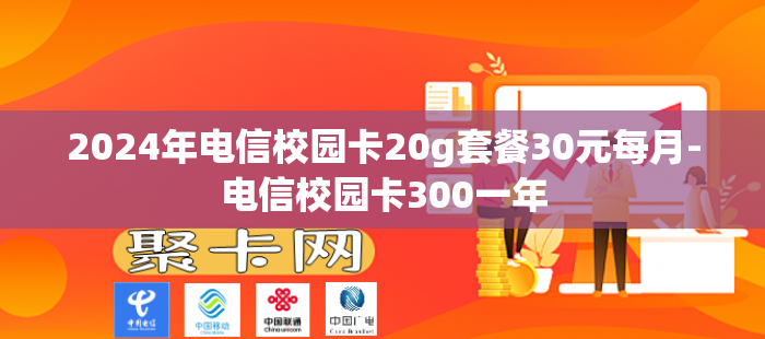 2024年电信校园卡20g套餐30元每月-电信校园卡300一年