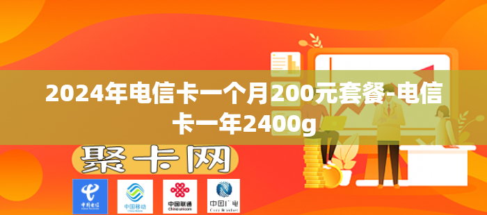 2024年电信卡一个月200元套餐-电信卡一年2400g