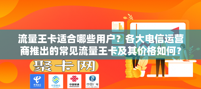 流量王卡适合哪些用户？各大电信运营商推出的常见流量王卡及其价格如何？