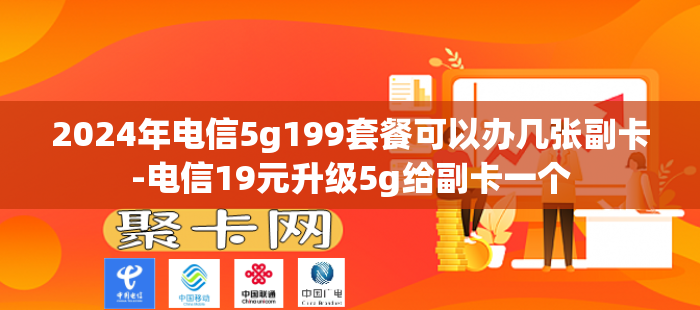 2024年电信5g199套餐可以办几张副卡-电信19元升级5g给副卡一个