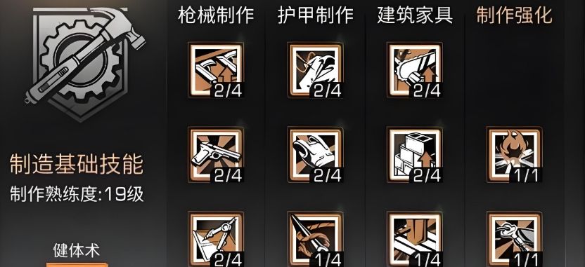 明日之后制作基础技能怎么点