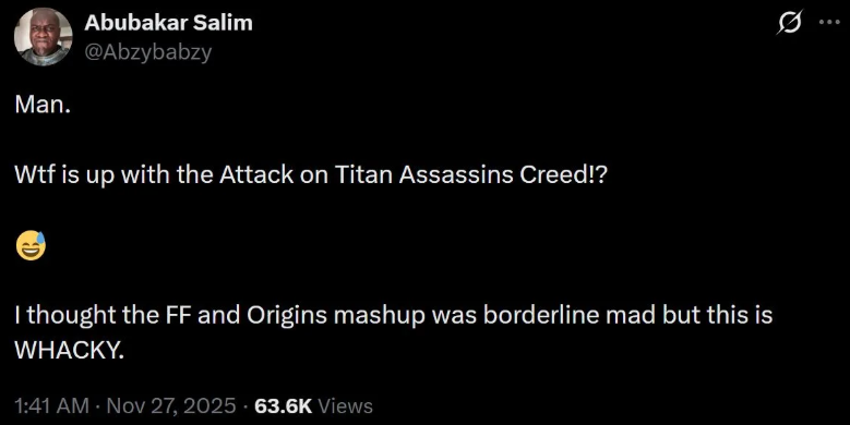 《刺客信条》主演怒批进击的巨人联动：纯属胡闹！