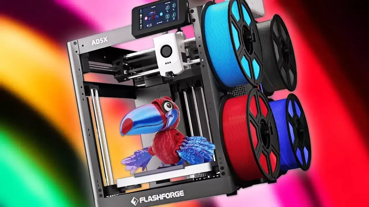 FlashForge AD5X 亮相：支持多色混材的 CoreXY 3D 打印机 - 售价不足 230 美元