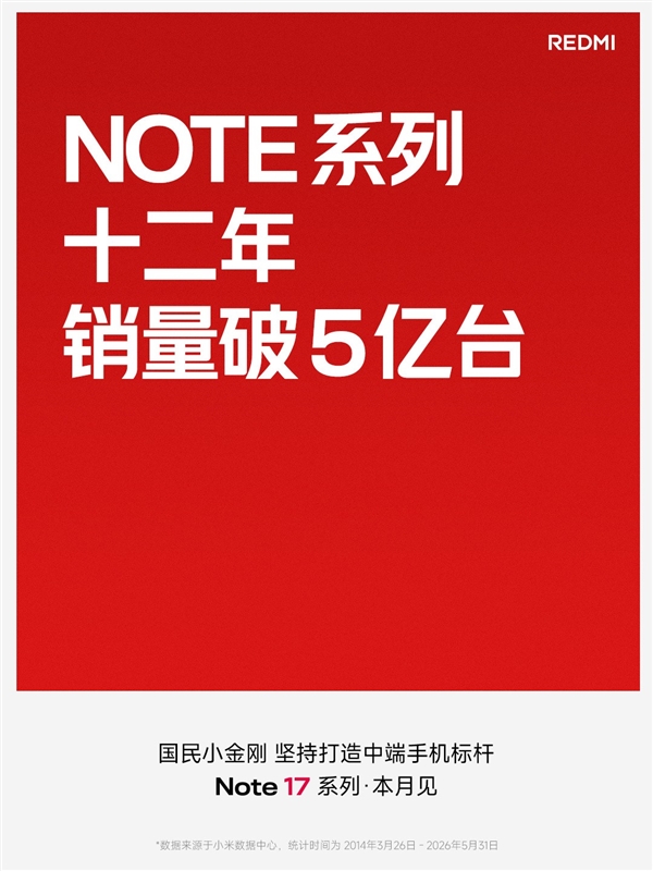 国民爆款降临！REDMI Note 17配置抢先看