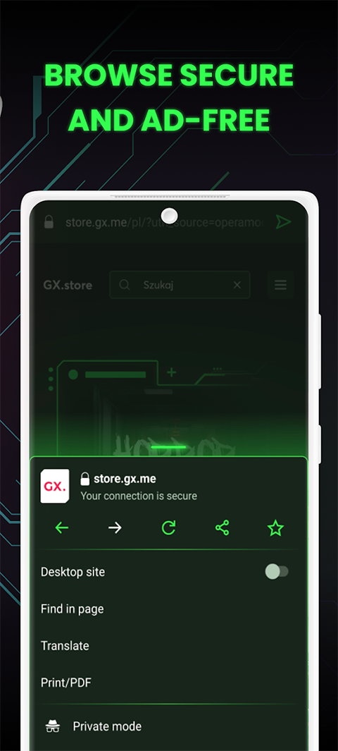 Opera GX浏览器手机版截图1